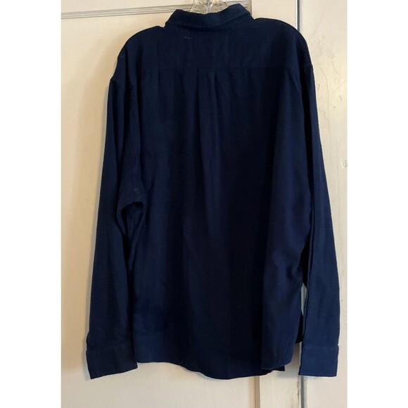 Classic Rugged Wear Men’s Shirt 2XL Navy Blue Flannel Cotton Workwear Cabincore - Picture 2 of 7